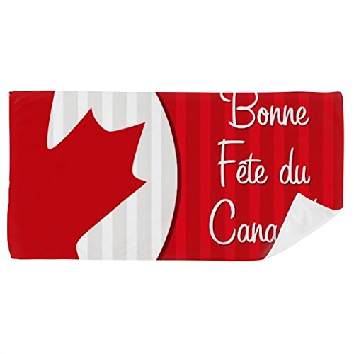 Serviette de bain douce Canada au design multicolore avec finitions haut de gamme