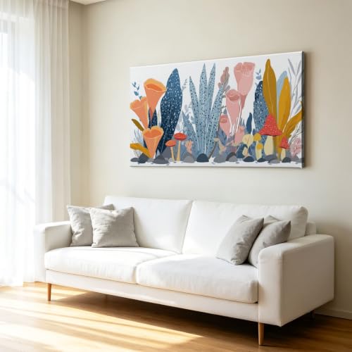 Toile Paysage Sous-Marin Rêveur pour Salle de Jeux Enfant