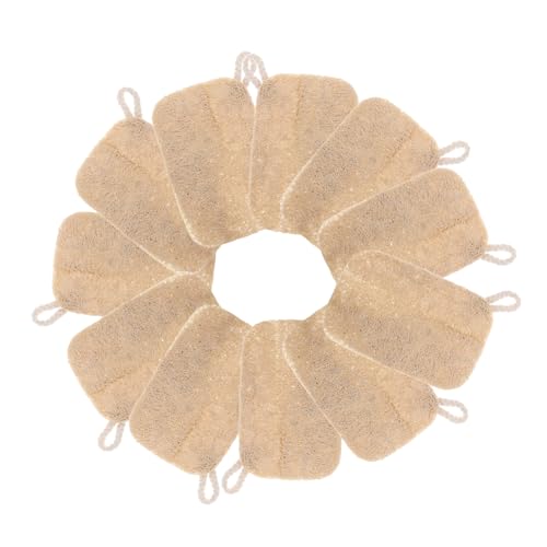 PACKOVE 10 Piezas Esponjas Naturales de Luffa para Lavar Platos Estropajo Ecológico Suave Duradero y Fácil de Limpiar Herramienta Multiusos para Cocina y Baño