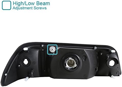 Spec-D Tuning 2LCLH-MST87G-RS Ford Mustang Lx Gt Smoked Headlights w/Corner Lamps 1Pc.