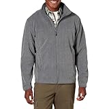 Amazon Essentials Men's Full-Zip Fleece Jacket - Discontinued Colors, Charcoal Heather, X-Small