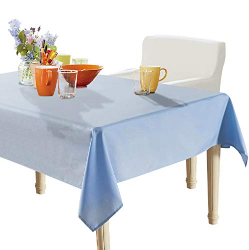 YEMYHOM Rectangle Tablecloth 60 x 84 Inch Spill-Proof Oil-Proof Microfiber Table Cover Machine Washable Indoor Outdoor Rectangular Table Cloth for Spring Summer Party Picnic Camping (Light Blue) YEMYHOM Rectangle Tablecloth 60 x 84 Inch Spill-Proof Oil-Proof Microfiber Table Cover Machine Washable Indoor Outdoor Rectangular Table Cloth for Spring Summer Party Picnic Camping (Light Blue)