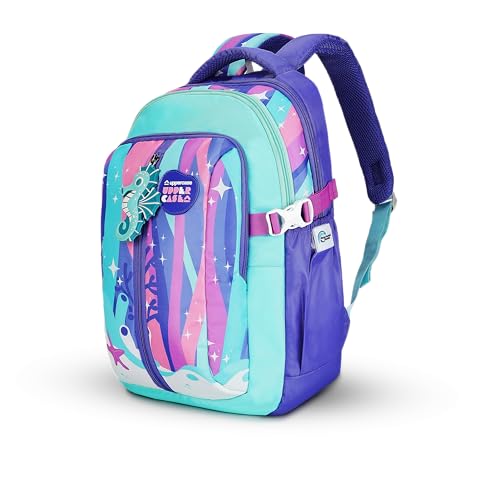 Image of uppercase Sprout School Backpack | Well-Padded, Double Compartment, Organizers, Side Bottle Pocket | For Boys & Girls | 500 Days Warranty