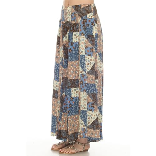 Mushroom Quilt Print Wide Leg Pants2