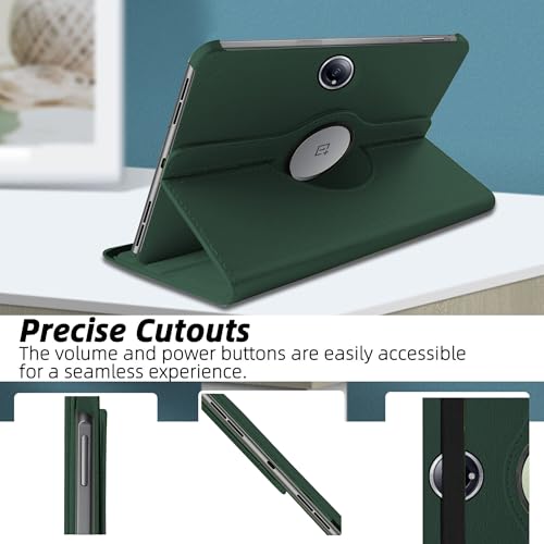 Image of TGK 360 Rotatable Smart Flip Case Cover for OnePlus Pad 2 12.1 inch Tablet (Dark Green)