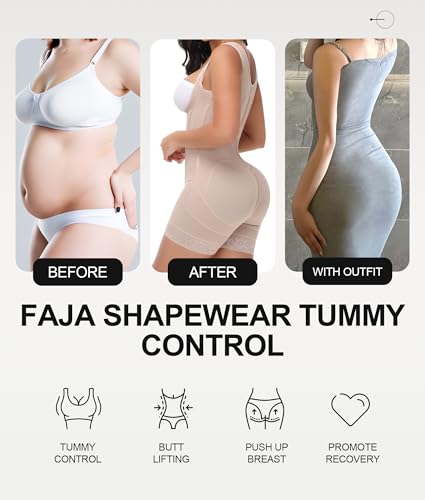 Image of M MYODRESS Fajas Colombianas Moldeadoras Shapewear Tummy Control Faja Body Shaper Postpartum Post Surgery Compression Garment