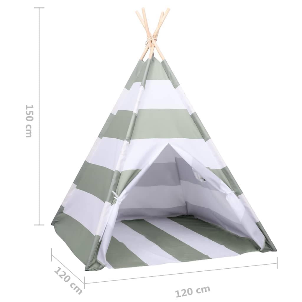 Mangloder Kindertent Grau Weiß 120 x 120 x 150 cm Massivholz Kiefer Faltbares Spielzelt für Kinderzimmer Garten Outdoor mit Tragetasche, stabiles Kinderversteck, ideal für Rollenspiele