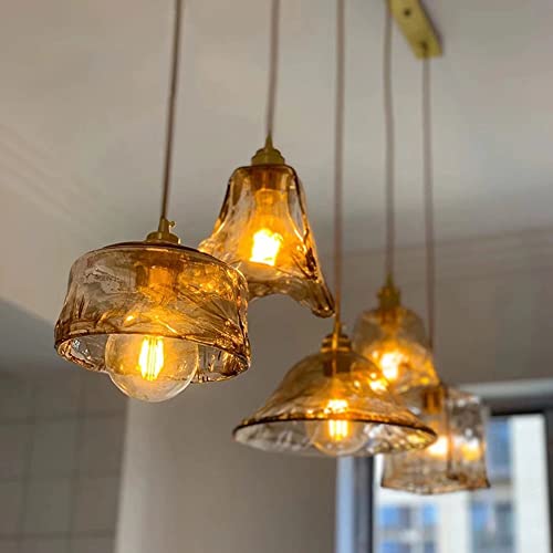 Plafonnier industriel vintage ajustable en laiton durable