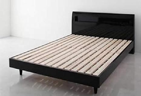 Amazon 鏡面光沢仕上げ棚モダンすのこベッドフレームのみシングルアーバンブラック ベッドフレーム オンライン通販