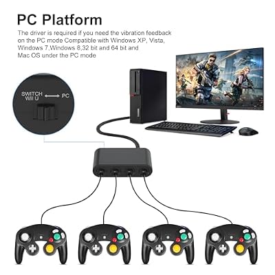 Gamecube Controller Adapter for Switch 2 & Switch 1/OLED PC WII U