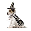 POPETPOP Pet Halloween Costumes Cape with Wizard Hat Dog Cat Halloween Apparels (Size M)