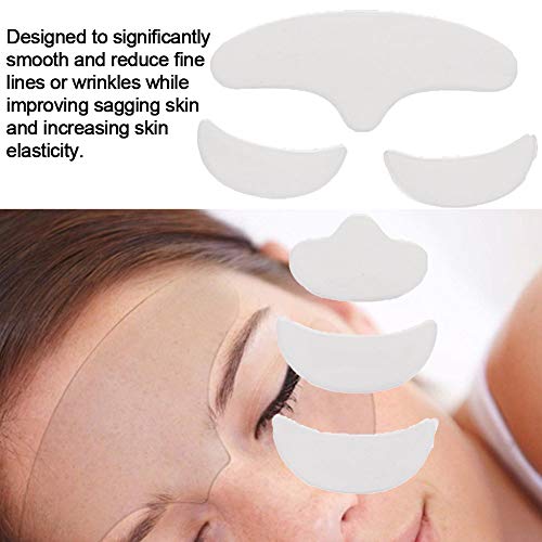 Anti-rimpel Siliconen Pleisters, 6 Stuks Herbruikbare Huidverzorging Gezichtsmasker Voorhoofd Oog Gezicht Anti… - Afbeelding 3