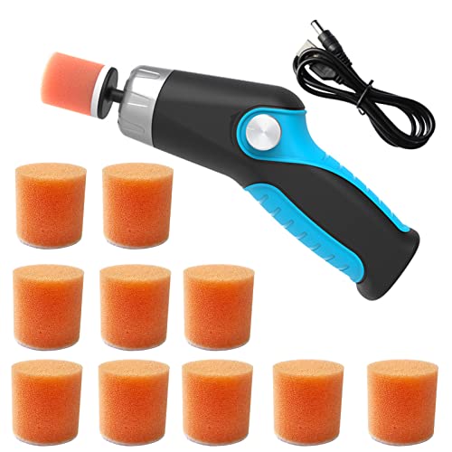 Hosioe - Kit de pulidor eléctrico USB para coche, mini máquina de reparación de arañazos portátil para pulido de coche, pulido, lijado y depilación de cera