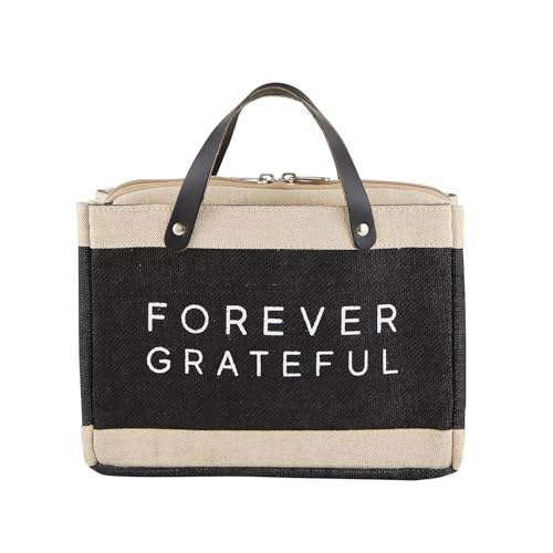 Santa Barbara Design Studio Jute Tote Bible Cover, Genuine Leather Handles