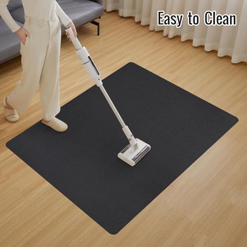 Office Chair Mat for Hard Floors,36\"x48\" Anti-Slip Waterproof Hardwood Floor Chair Mat,Heavy Duty Floor Protector Rolling Chairs for Home Office(Black) - Thumbnail 4