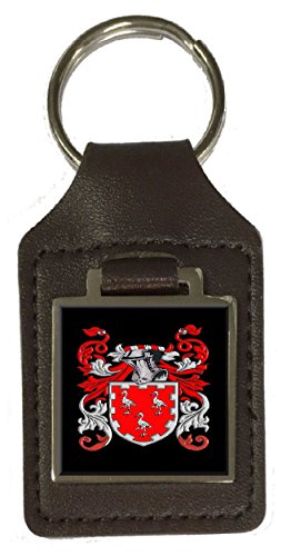 Porte-clés Cranston en cuir marron personnalisable pour un cadeau de famille unique