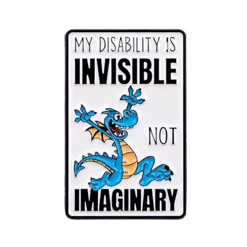 Invisible Disability Not Imaginary Enamel Pin Disability Awareness Metal Badge Brooch