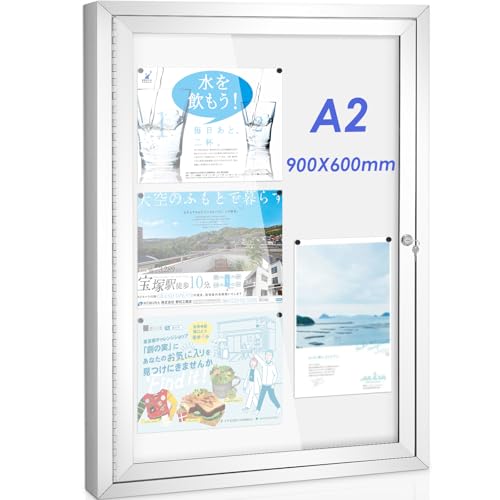 Swansea 掲示板 マグネットボード アルミフレーム900mm×600mm Amazon | Swansea 掲示板 屋外 マグネットボード壁付 防水掲示板 掲示