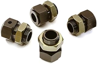Integy RC Model C28823GREY Billet Machined Wheel Adapter 24mm Hex (4) for Losi 1/5 Desert Buggy XL-E
