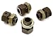 Integy RC Model C28823GREY Billet Machined Wheel Adapter 24mm Hex (4) for Losi 1/5 Desert Buggy XL-E