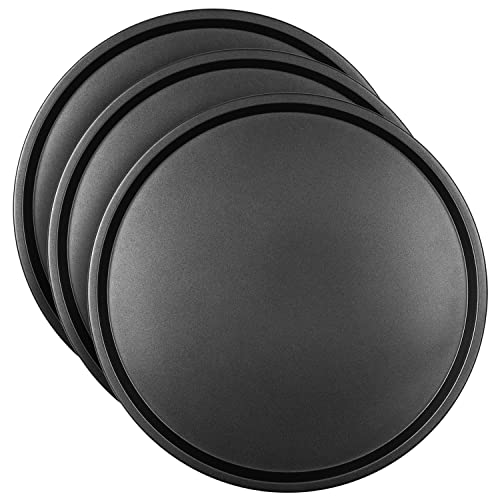 Decorrack 3 Pack 13.2 Inch Non-Stick Pizza Pans, Serving Sheet And Round Baking Tray, Everyday Bakeware (Pack Of 3) #TOP19