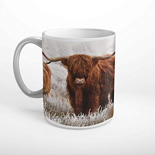 DesFoli Scottish Highlands Cattle Rind Tier Tasse Spruch Motiv Fototasse Kaffeebecher T2065 Cover