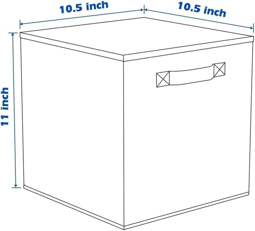 Miniatura 7 de PowerKing Cubos de almacenamiento plegables con asas, contenedores plegables de tela para estantes de armario, contenedores de almacenamiento