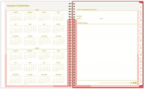 Blue Sky 2021-2022 Academic Year Weekly & Monthly Planner, 8.5" x 11", Flexible Cover, Wirebound, Cali Pink (130619)