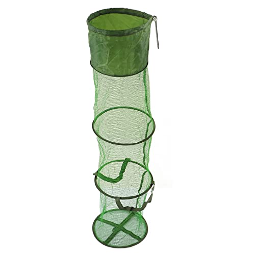 VBESTLIFE Fishing Net Cage, Fishing Cage Basket,Portable Scratch Prevention Floating Wire Fishing Basket for Fishing Accessories (L)