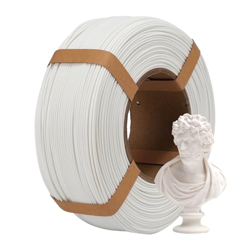 Image of eSUN Matte PLA Refilament 1.75mm, Matte 3D Printer Refill PLA Filament, 1KG Spoolless 3D Printing Filament for 3D Printers, Milky White