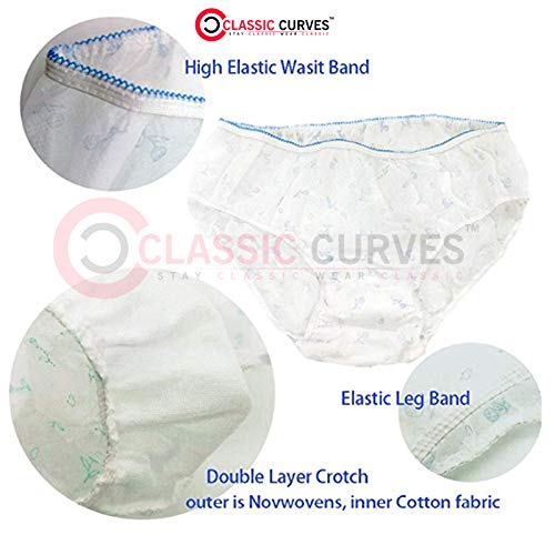 Classic Curves Women's Disposable Panties Ideal For Travelling Spa Body Massage Surgeries