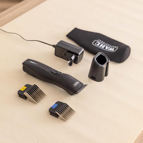 Agrarzone Edition Wahl Moser Max Go Hundeschermaschine mit Aufsteckkamm-Set - Kraftvolle Akku Schermaschine Hund & Katze - 180min Akkulaufzeit - Langhaar Hundehaarschneidemaschine MaxGo