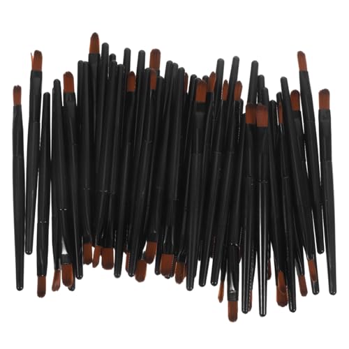 FOMIYES ポータブルリップブラシセット 100本 メイクアップツールブラシ 口紅 リップグロス用 使いやすい 使い捨てプラスチックブラシ 旅行 自宅用