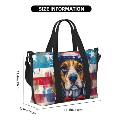 Beagle print Travel Duffel Bag, Sports Tote Gym Bag, Swim Pool Bag Large Shoulder Tote Bag for Beach Weekender, 202-406-1212