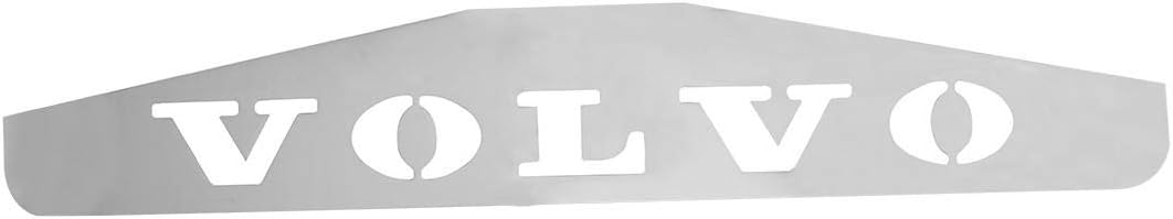 30045 24 X 4 Inches Chrome Bottom Plate w/ 3 Studs, Volvo Script