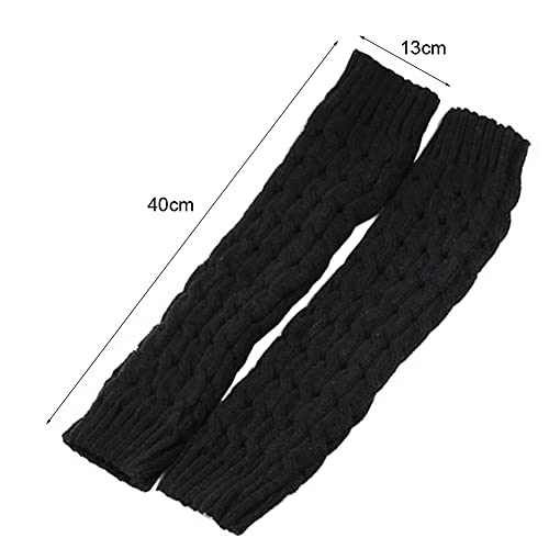 Image of Erioctry 1Pair Women Knit Winter Thermal Warm Leg Warmers Crochet Knitted Long Socks Boot Cuffs Topper Knee Brace Pads Knee Warmers Clothing Accessories for Women