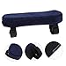 SHINEOFI 2Pcs Office Chair Armrest Pads with Memory Foam Cushion Ergonomic Elbow Support Covers for Gaming Desk Chairs Straps Enhanced Comfort Dark Blue