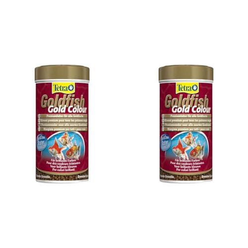 Tetra Poisson Goldfish Gold Couleur 250 ML (Lot de 2) - Nourriture pour Poissons d'Eau Froide - Granulés pour Couleurs Éclatantes - 125 Grams - 2 Unités -...