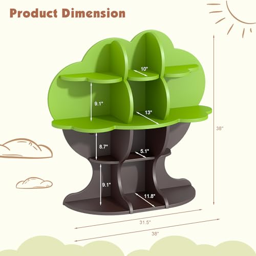 Tree-Kids-Bookshelf-Toddler-Bookcase-4-Tier-Baby-Book-Rack-Children-Toy-Storage-Organizer-Wood-Display-Shelf-for-Nursery-Playroom-Bedroom-Classroom-School-Homeschooling-Boy-Girls-Gift-green-tree Tree Kids Bookshelf Toddler Bookcase 4 Tier Baby Book Rack Children Toy Storage Organizer Wood Display Shelf for Nursery Playroom Bedroom Classroom School Homeschooling Boy Girls Gift green tree