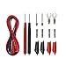 Voltage Circuit Tester Multi Test Leads Kit with Clips, Plunger Test Mini Hooks and Test Probes, 16-in-1