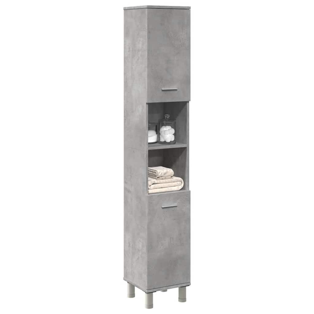 vidaXL Armoire de Salle de Bain Gris béton 30x30x179 cm Aggloméré