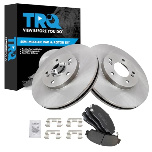 TRQ Front Brake Pad & Rotor Kit for Acura RL (1999-2004)