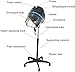 JupiterForce Professional Hooded Floor Hair Dryer 1300W Adjustable Stand Up Bonnet Hair Dryer with Rolling Wheels for Home Salon Spa Beauty Equipment, Black