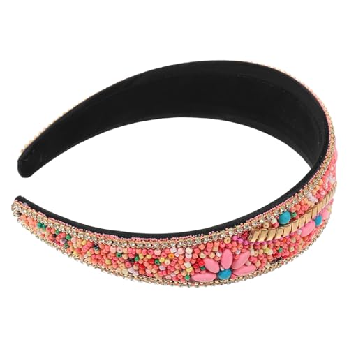 CIMAXIC Diadema Accesorios Cabello de Boda con Cuentas y Adornos Bohemia Ancha para Mujer Diseño Vintage Cómodo y Duradero para Obsequios
