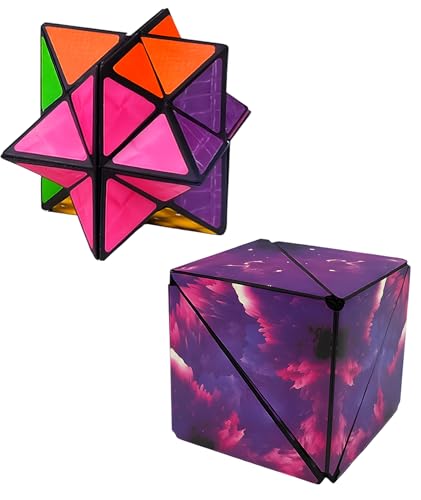 Image of 2pcs Magnetic Cube Puzzle, Infinity Cube 3D Puzzle for Kids and Adults, Educational Toy, Fidget Sensory Game for Creative Mind
