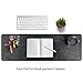 Felt Desk Mat | Computer Mat for Desk(36x12Inches) | Large Felt Mouse Pad and Keyboard Mat | Desk Protector for Office | Dark Gray