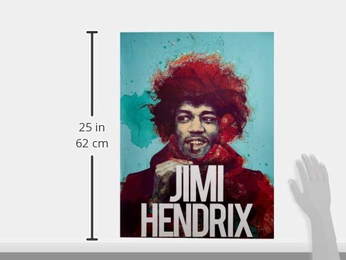 Tri-Seven Entertainment Jimi Hendrix Poster Retro Music Art Print, (18X24), Multicolor #TOP1