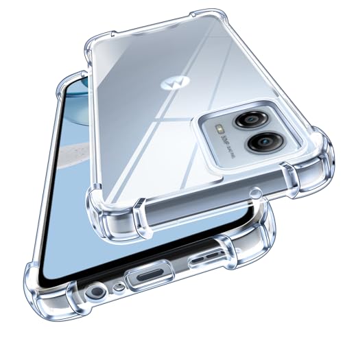 ivoler Nie Vergilbung Klar Hülle für Motorola Moto G53 5G mit Stoßfest Schutzecken, [Militärstandard] Stoßfest Kratzfest Transparent Schutzhülle Durchsichtige Handyhülle Case