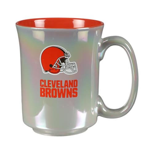 The Memory Company Officially Licensed 15oz Iridescent Mug with Logo, Cleveland Browns