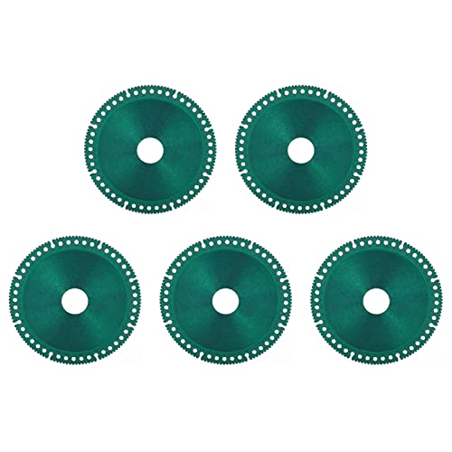 Respicefinem 5PCS Multifunctional Cutting Saw Blade OD100mm ID20mm Green Angle Grinder Cutting Disc for Glass Ideal for Cutting Wood PVC Engineering Pipes and More